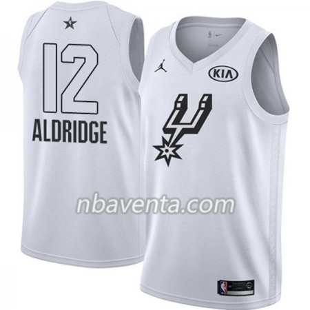 Camiseta Hombre San Antonio Spurs LaMarcus Aldridge 12 2018 All Star Jordan Brand Blanco Swingman